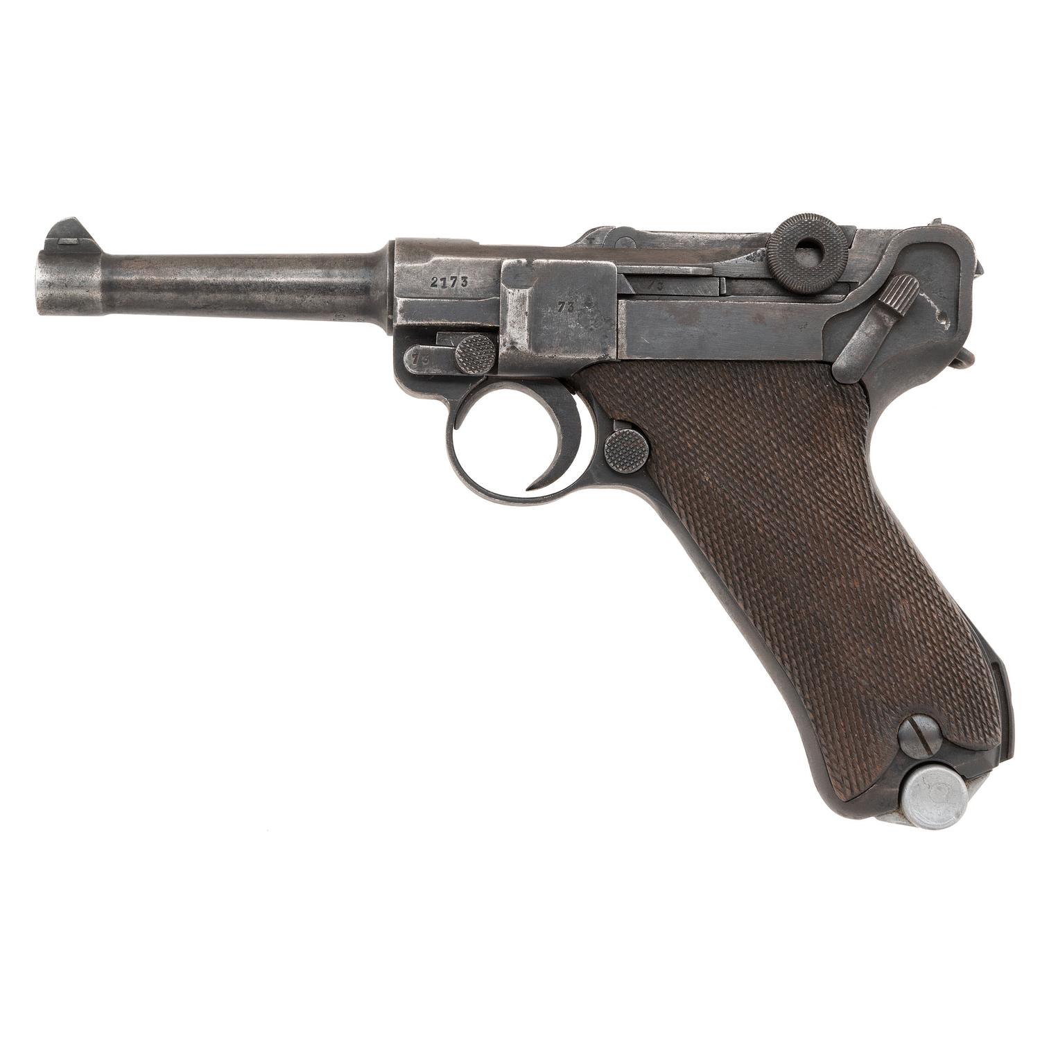 **42-Code Mauser P.08 Luger with 1939 Date and WWII-era Polish Radom Holster with German Belt
