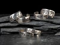 Hopi Silver Overlay Cuff Bracelets