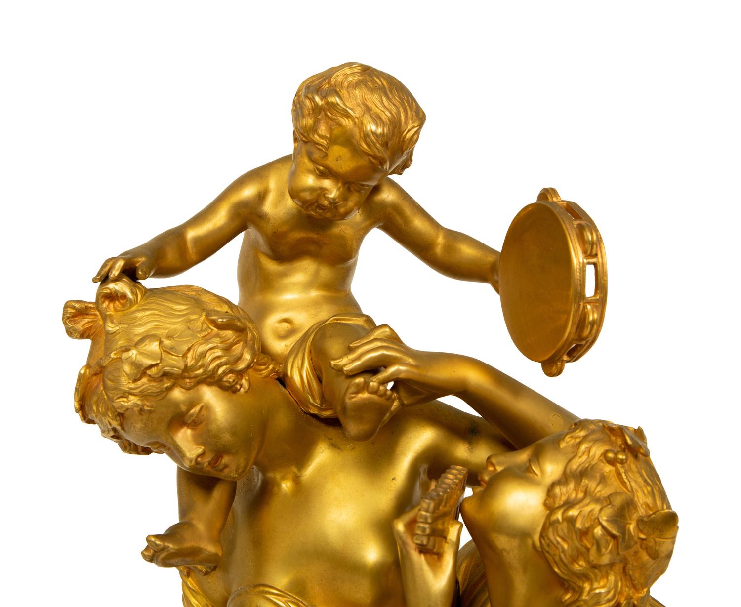 A Gilt Bronze Figural Bacchanalia Group, After Michel Claude Clodion (French, 1738-1814) — 19TH CENTURY