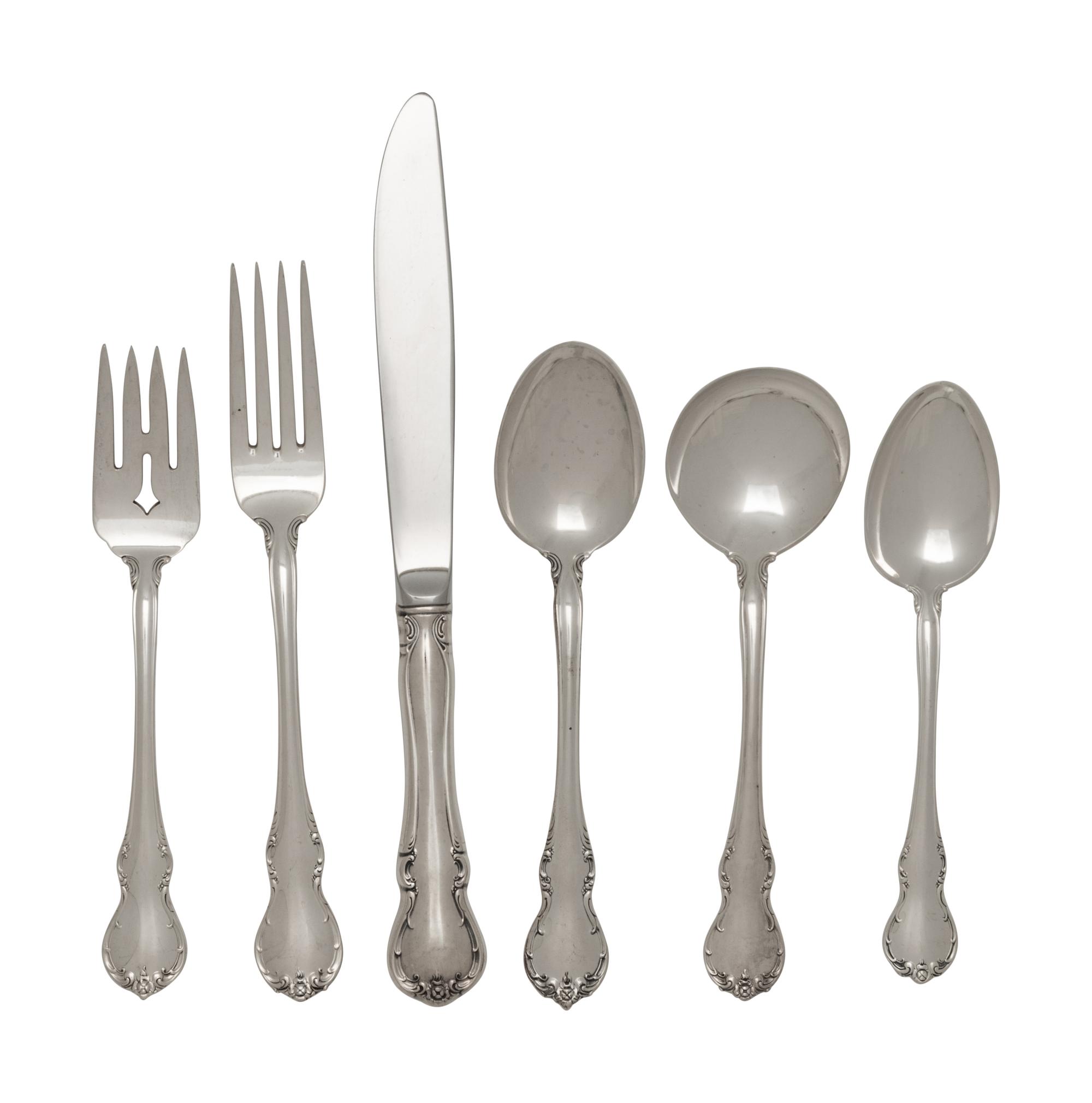 An American Silver Flatware Service
