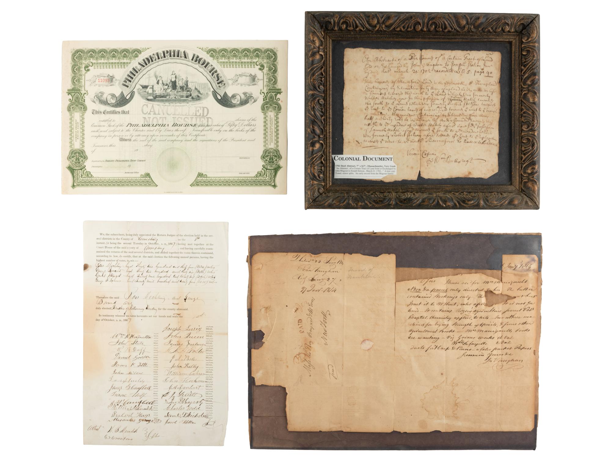 [WASHINGTON, George (1732-1799)]. Two Washington-related pamphlets, and other American ephemera.
