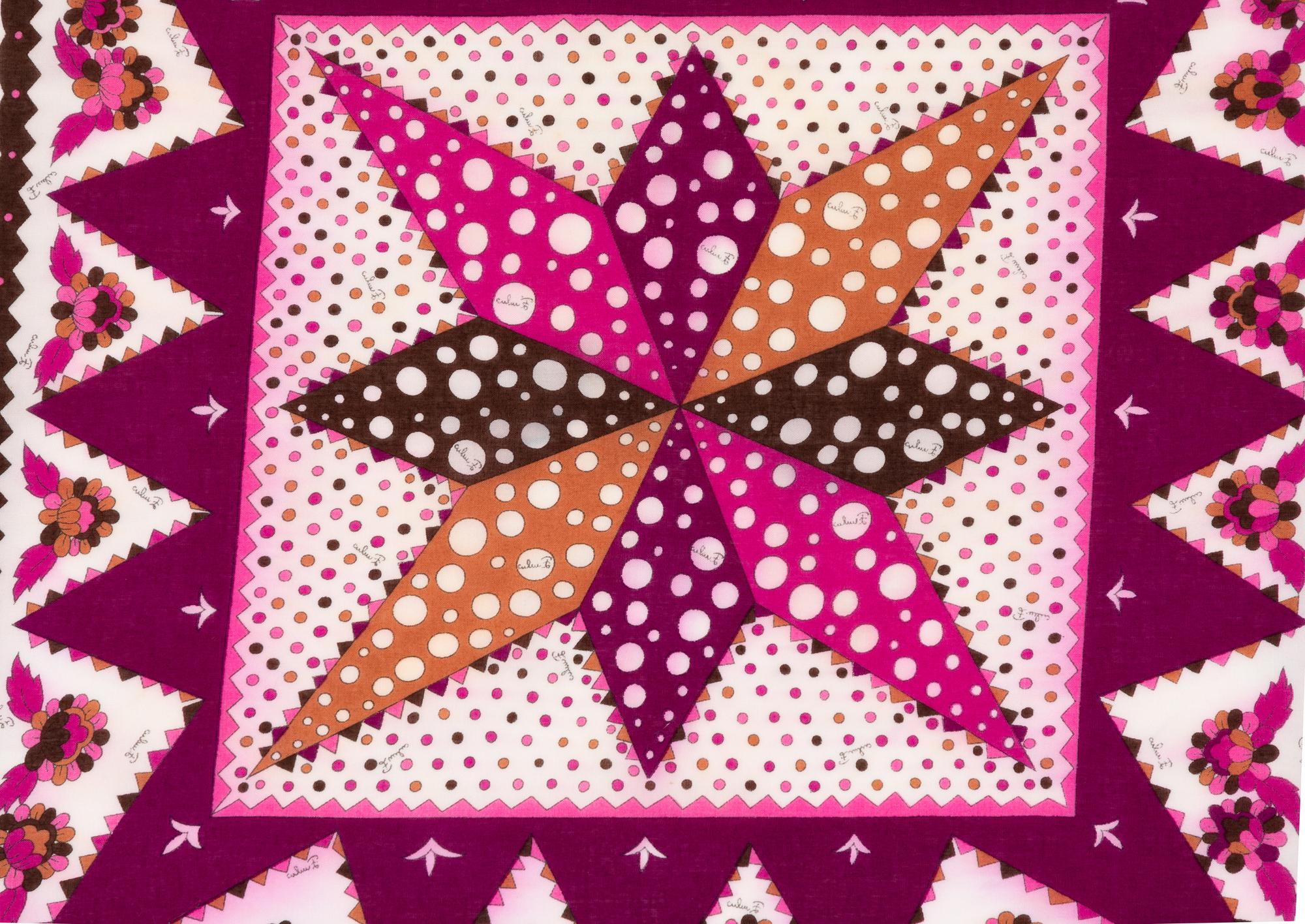 Collection of Five Cotton Pocket Scarves, 1960-80s