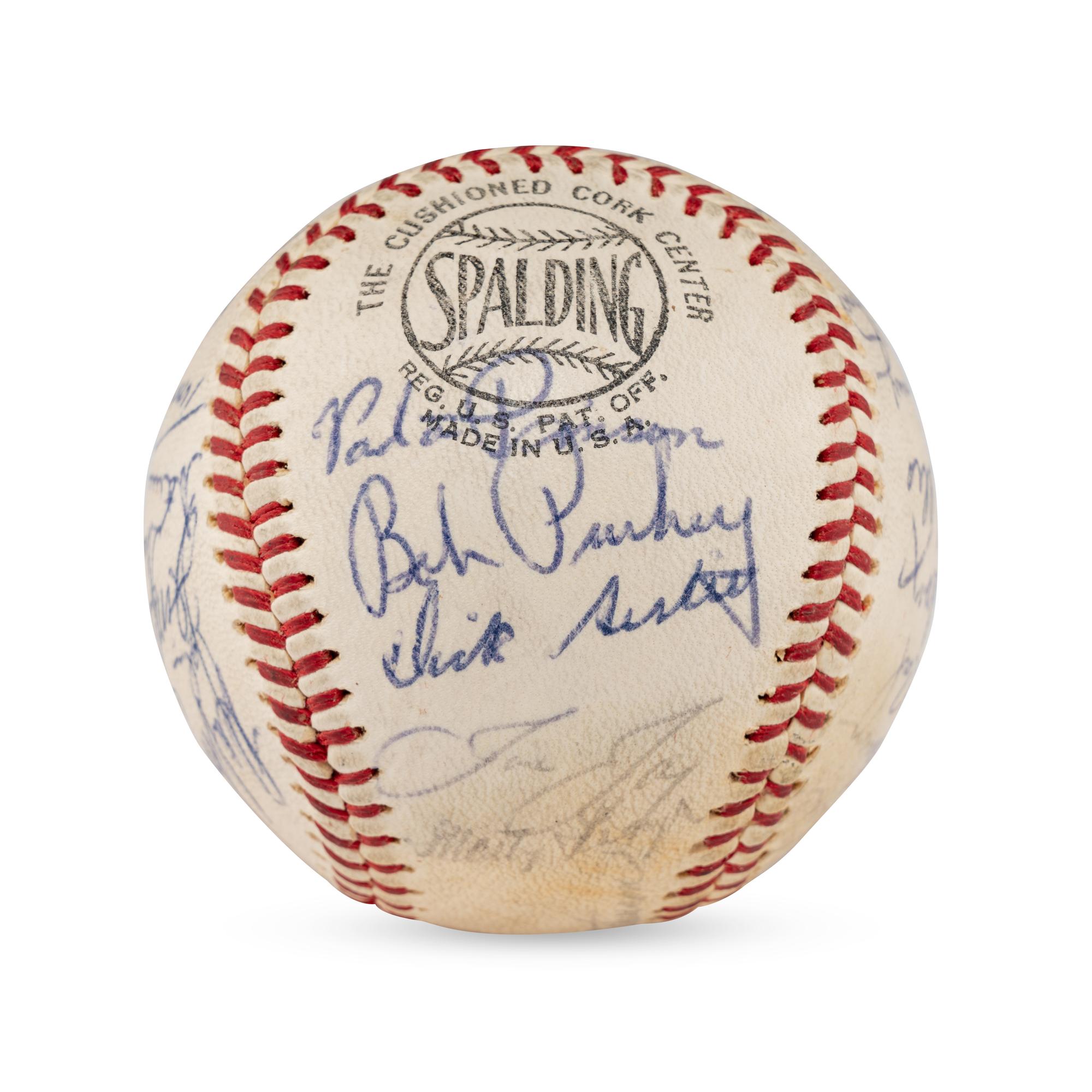 A 1964 Cincinnati Reds Team Signed Autograph Baseball Including Early Career Pete Rose Signature