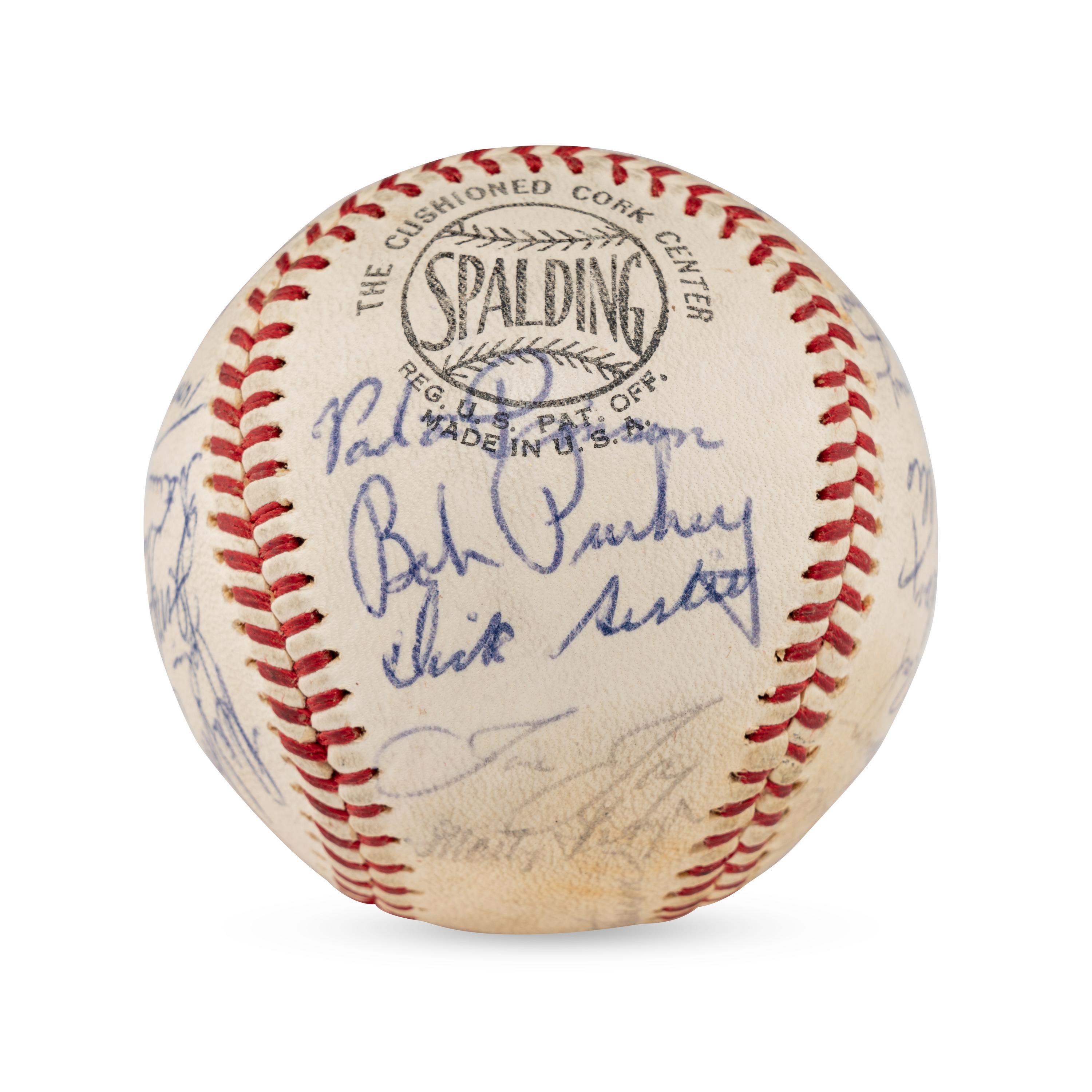 A 1964 Cincinnati Reds Team Signed Autograph Baseball Including Early Career Pete Rose Signature