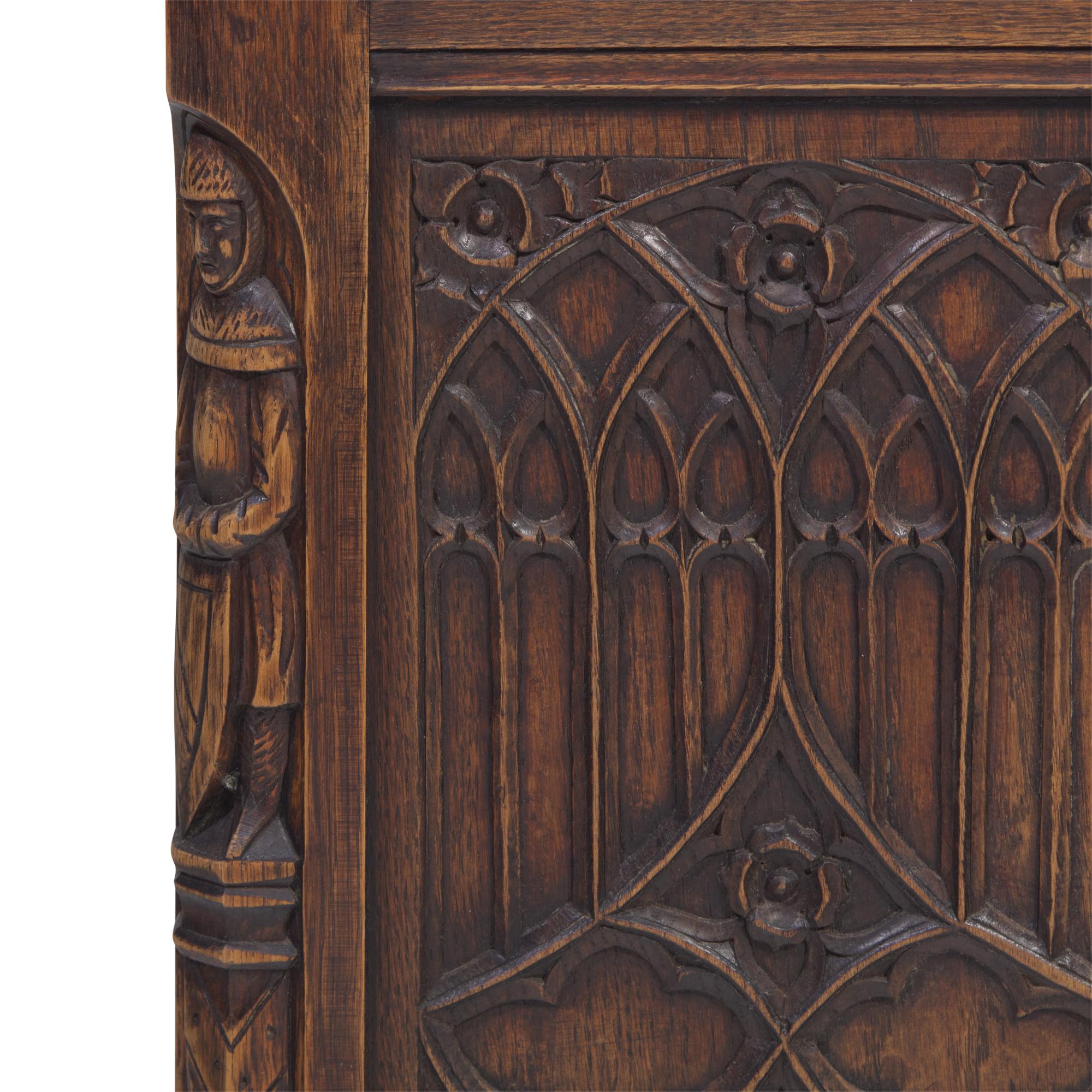A Tudor Revival Oak Chest