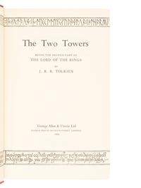 TOLKIEN, J.R.R. (1892-1973). [The Lord of the Rings trilogy:] The Fellowship of the Ring . 1954. -- The Two Towers . 1954. -- The Return of the King . 1955. All London: Allen & Unwin Ltd.