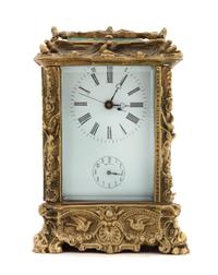 A French Gilt Bronze Carriage Clock