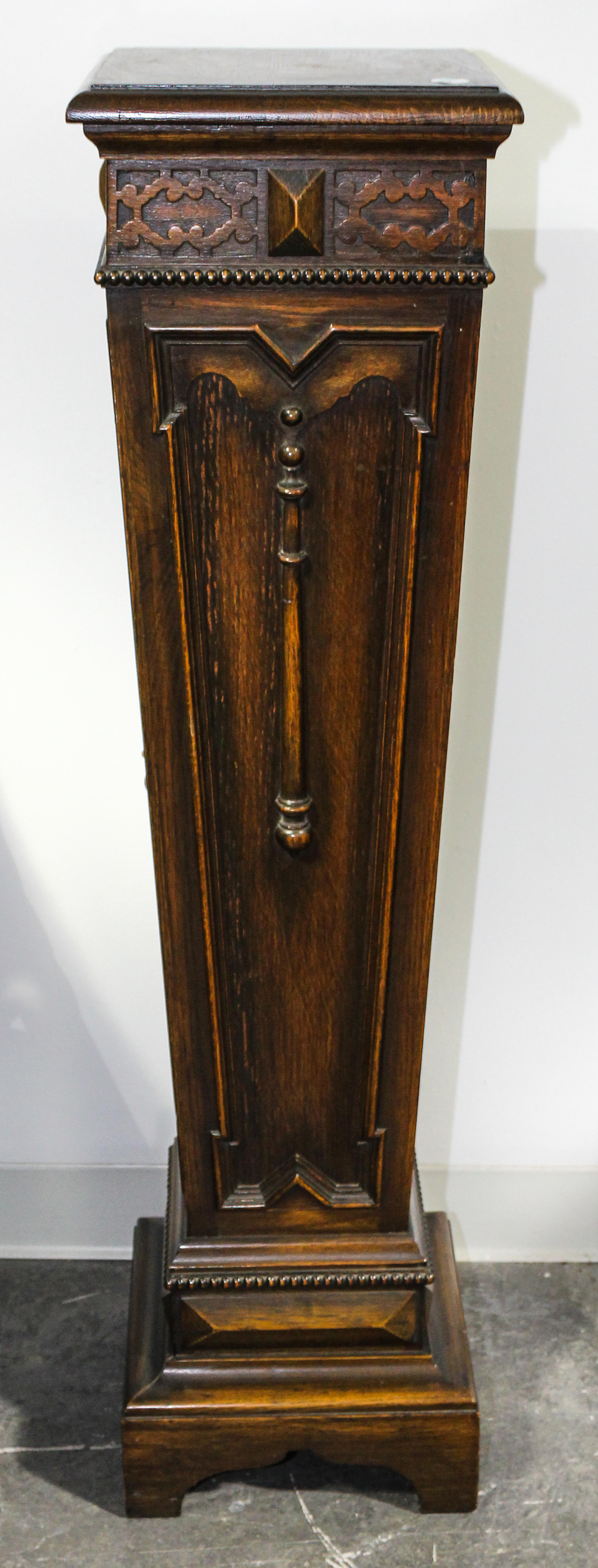 A Continental Oak Pedestal Height 46 1/2 inches. — LATE 19TH CENTURY