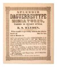 [BRADY, Mathew (ca. 1822-1896)]. Advertisement for Brady's National Gallery of Daguerreotypes.