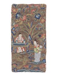 A Group of 11 Chinese Embroidered Silk Articles