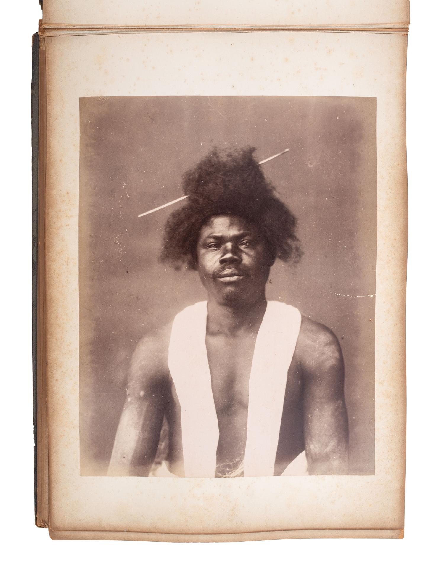 [EARLY PHOTOGRAPHY]. Album containing photographs of Egypt, Italy, and Brussels, incl. images by Félix BONFILS and Hippolyte ARNOUX.