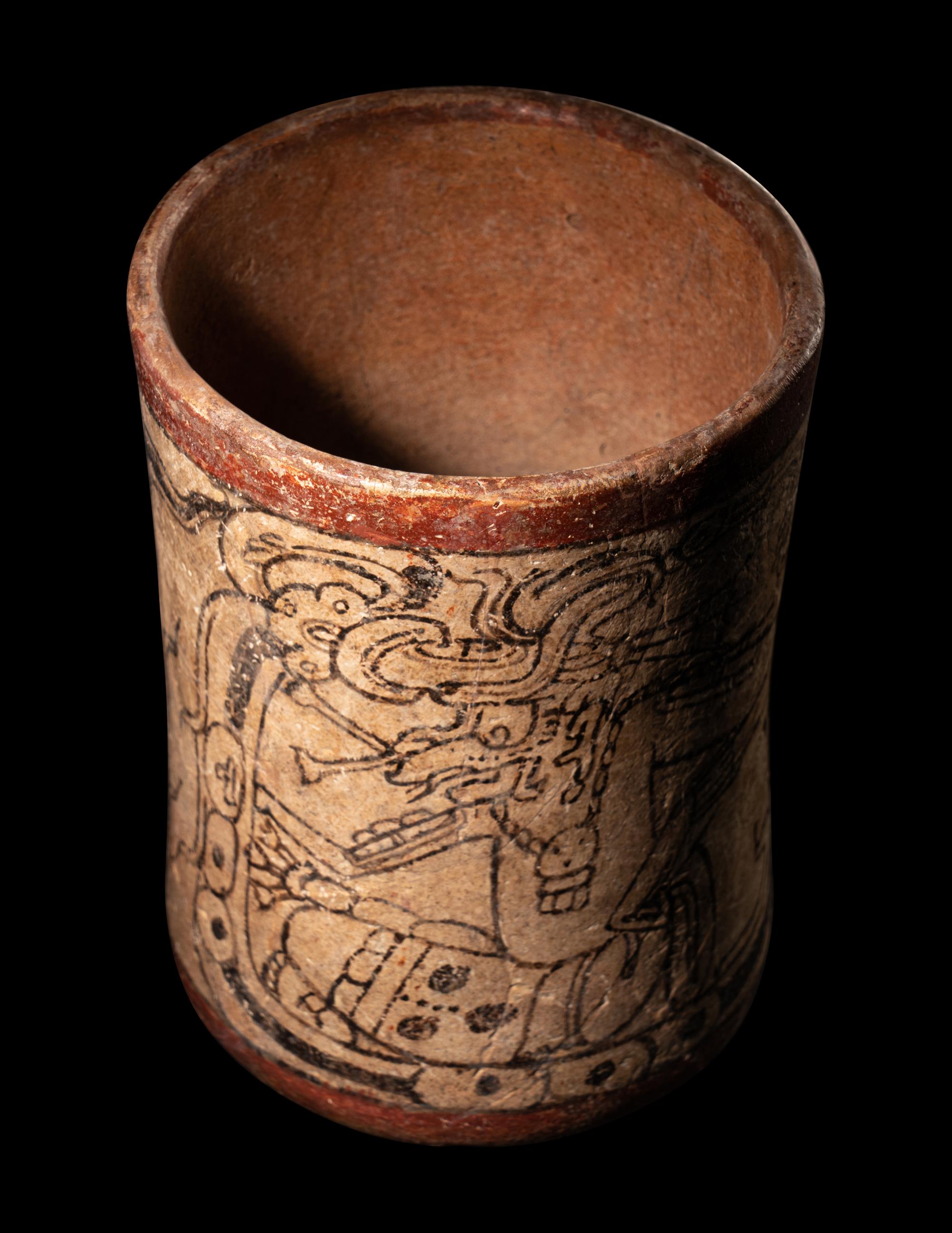 A Maya Codex Style Cylinder Vessel