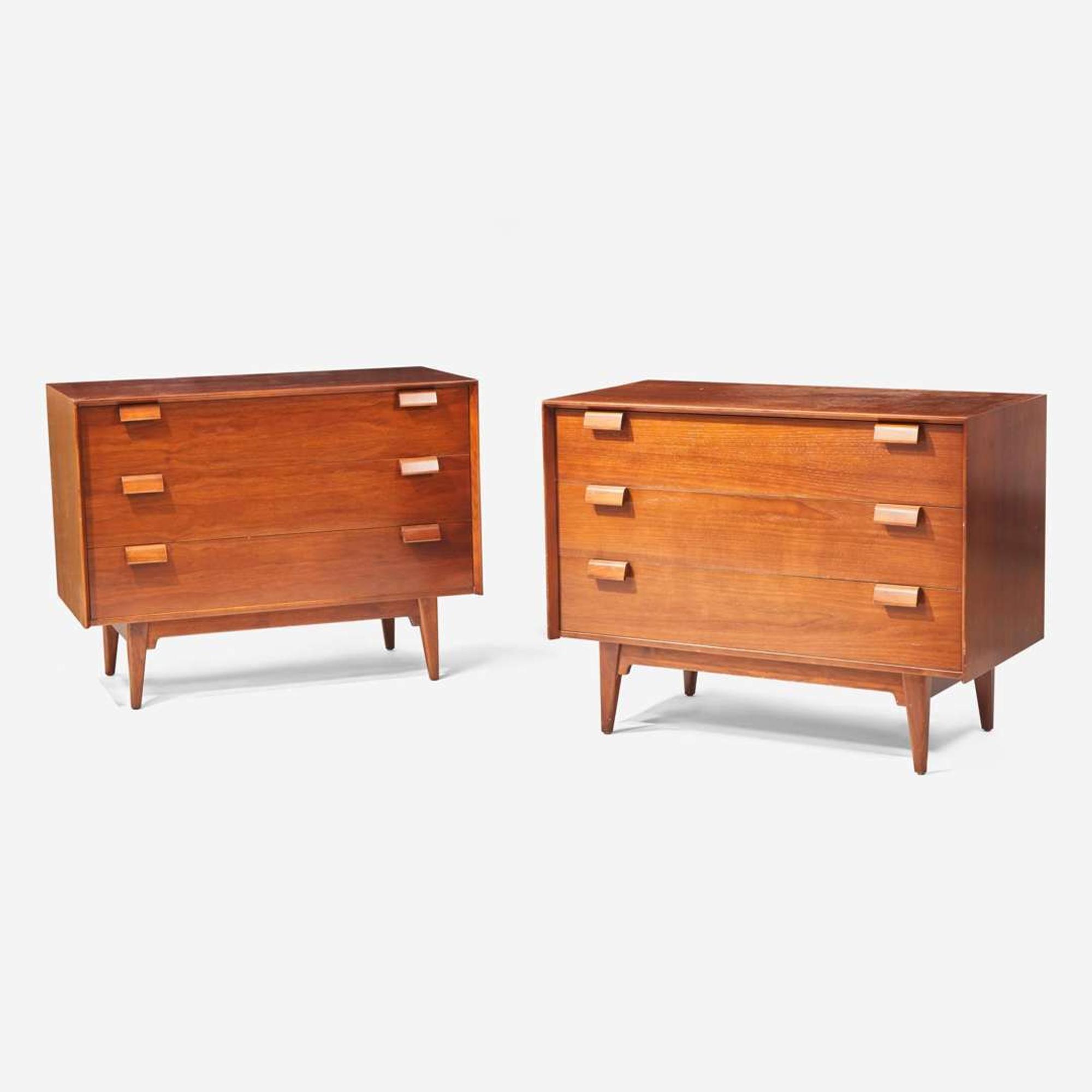 Jens Risom (Danish-American, 1916-2016) Pair of Chests of Drawers, Jens Risom Design Inc., USA, circa early 1960s