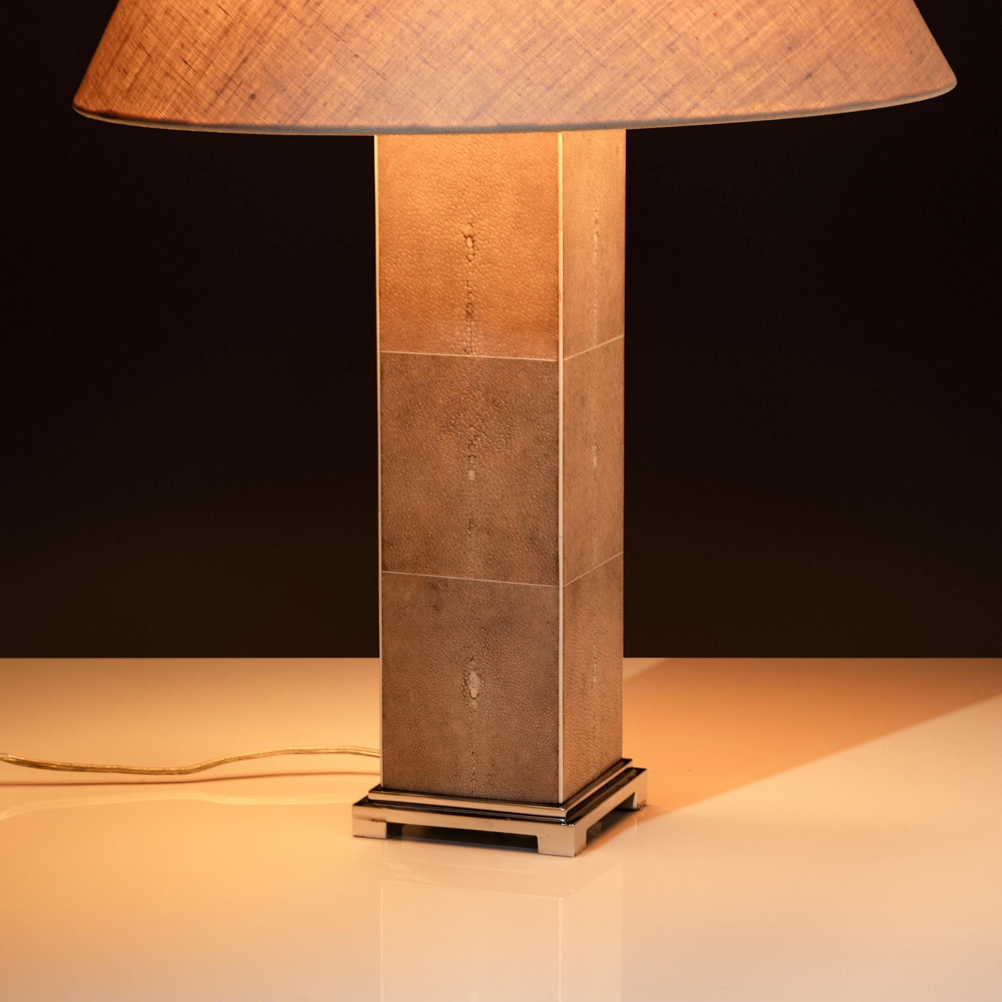 Shagreen table lamp, c. 1985