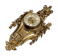 A French Gilt Bronze Cartel Clock