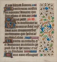[MANUSCRIPT LEAVES -- BIBLES]. A group of 4 manuscript leaves on vellum, matted together, comprising: