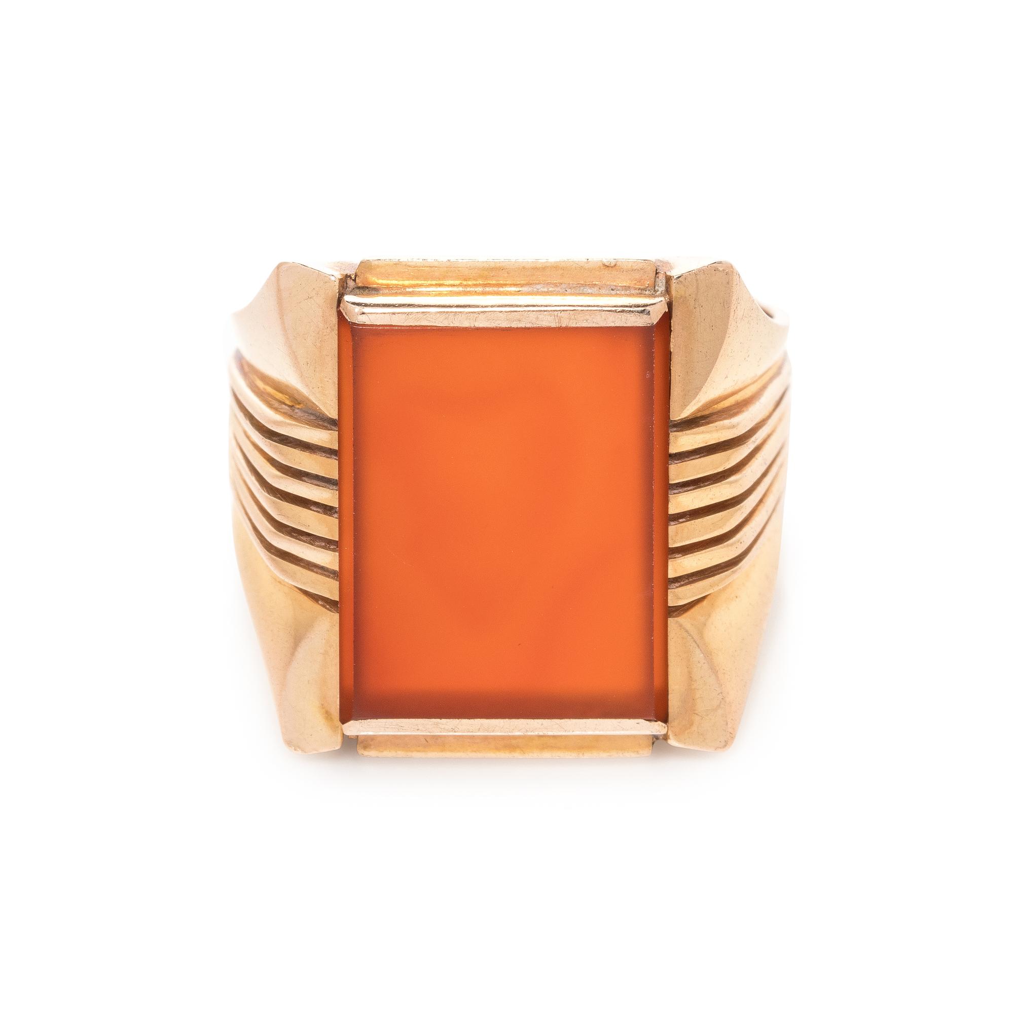 ROSE GOLD AND CARNELIAN RING