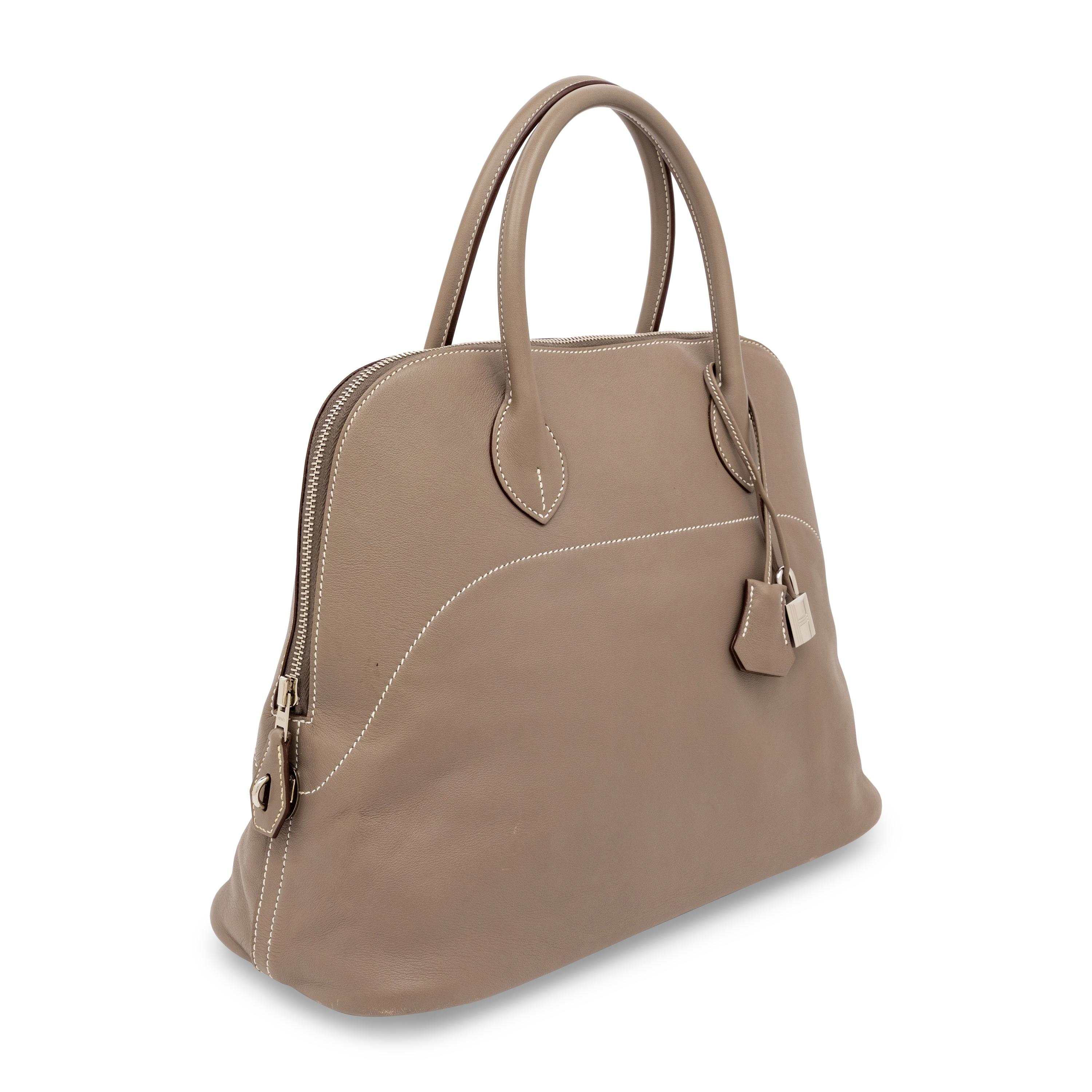 Hermès, Bolide 35 in Étain Swift Leather