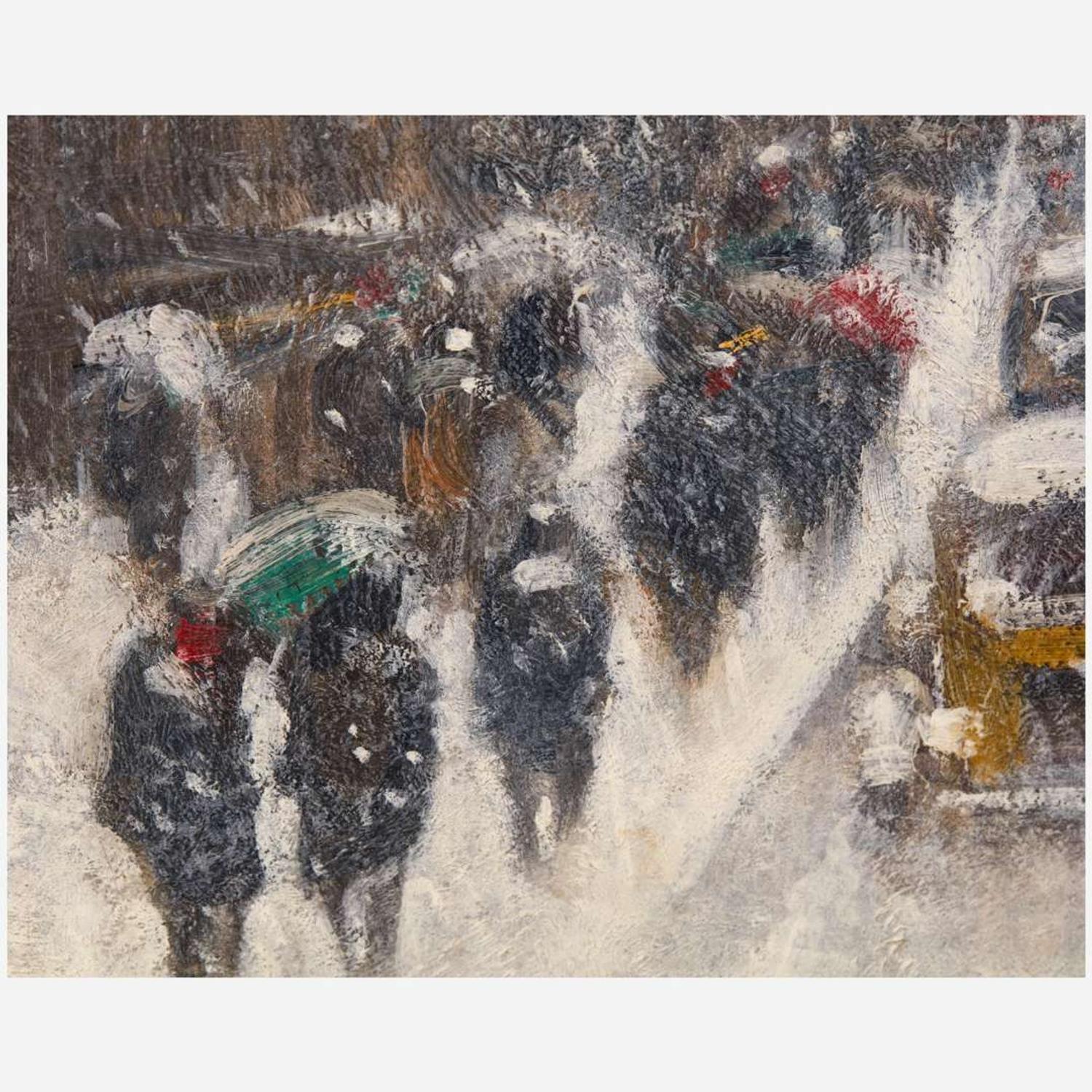 Guy Wiggins (American, 1883-1962) Winter from the Plaza, New York