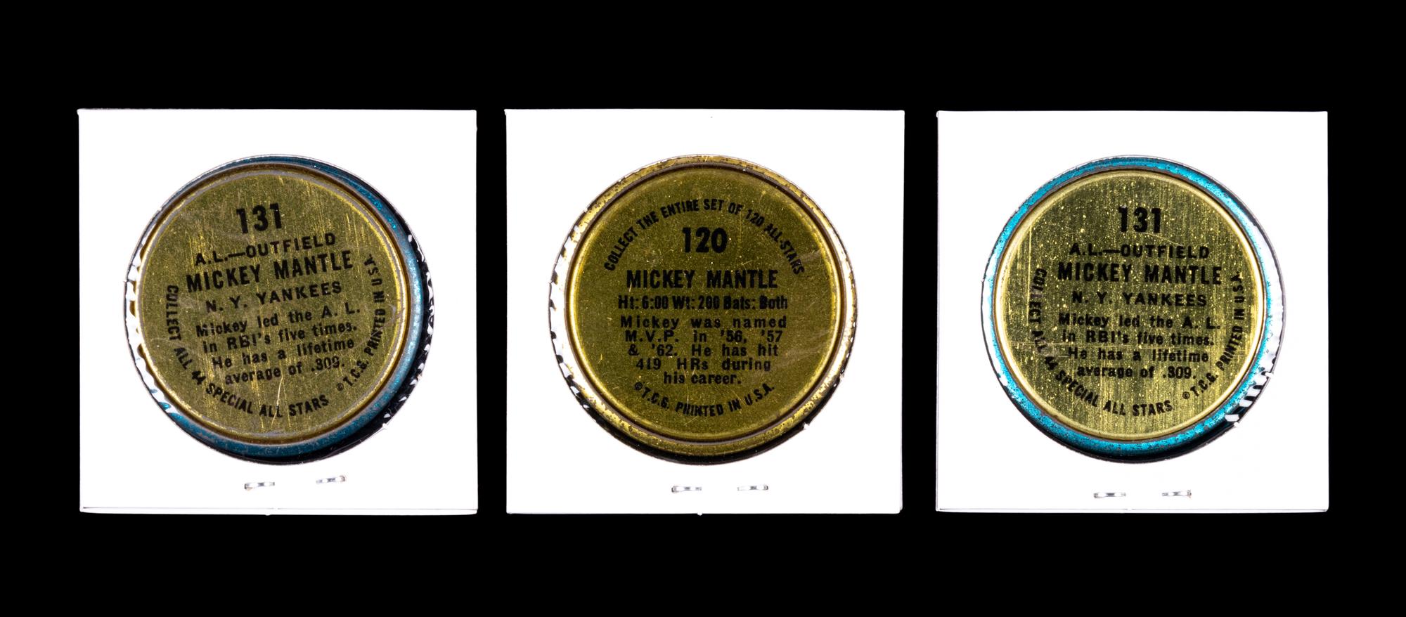 A Group of Three 1964 Topps Mickey Mantle Coins