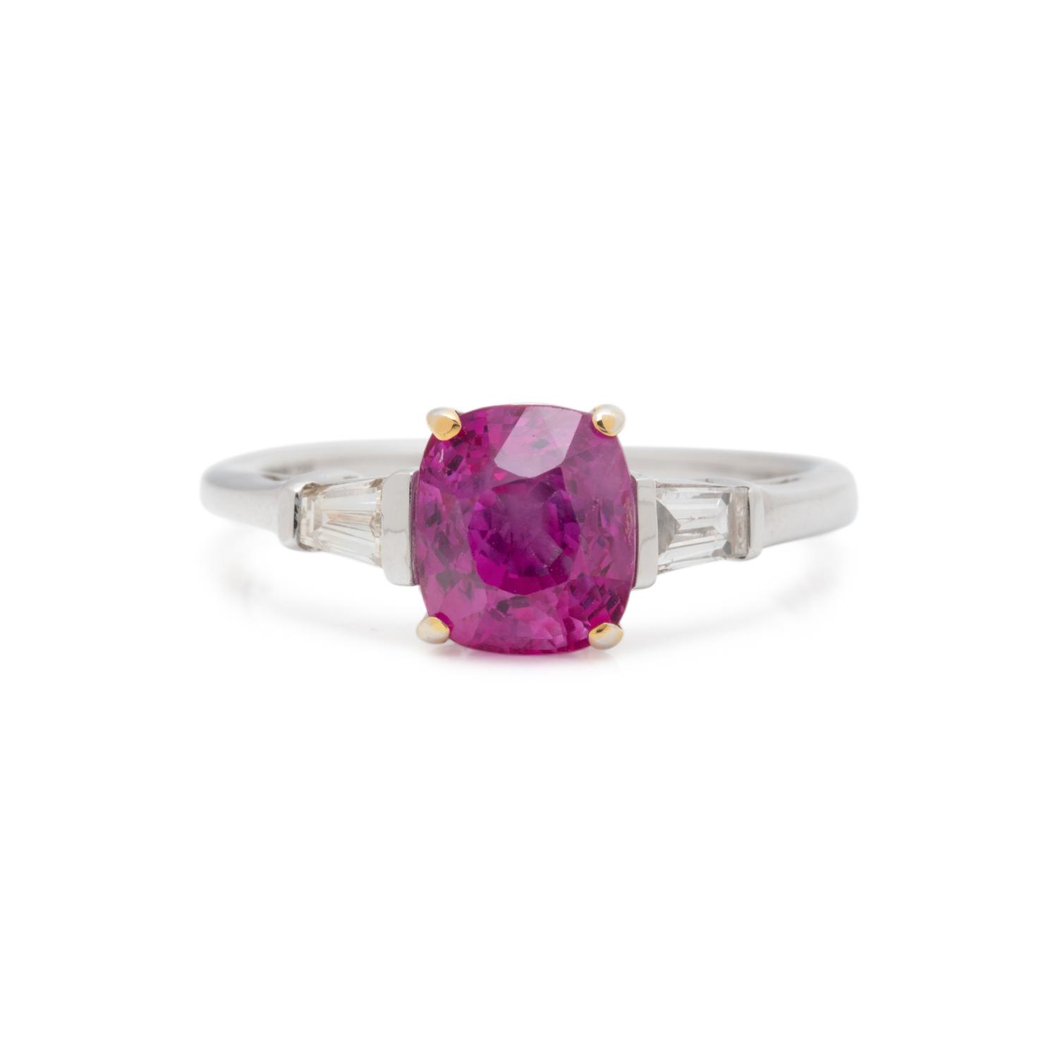 PINK SAPPHIRE AND DIAMOND RING