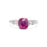 PINK SAPPHIRE AND DIAMOND RING
