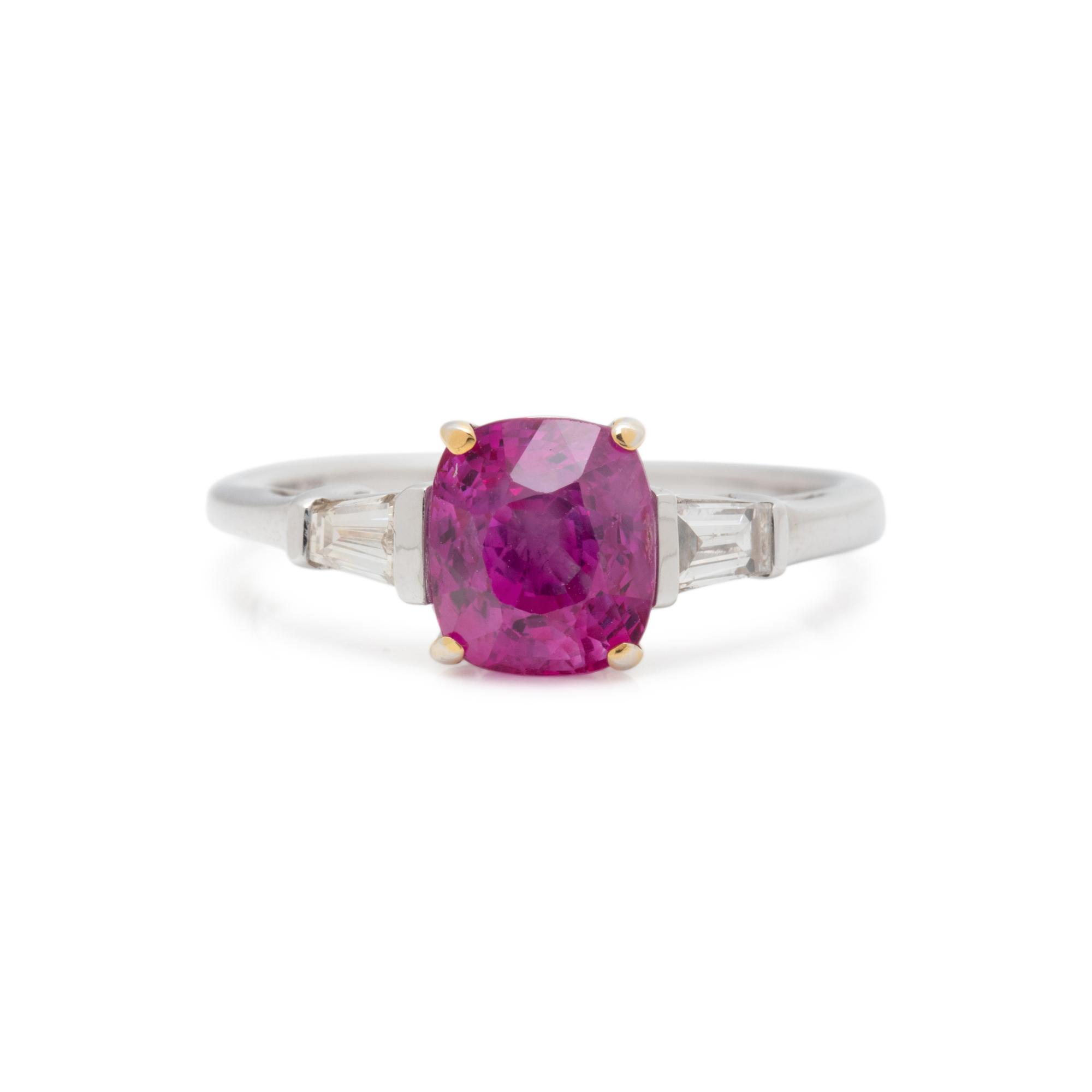 PINK SAPPHIRE AND DIAMOND RING