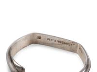 Pair of Sterling Silver Cuff Bracelets, with Inlay