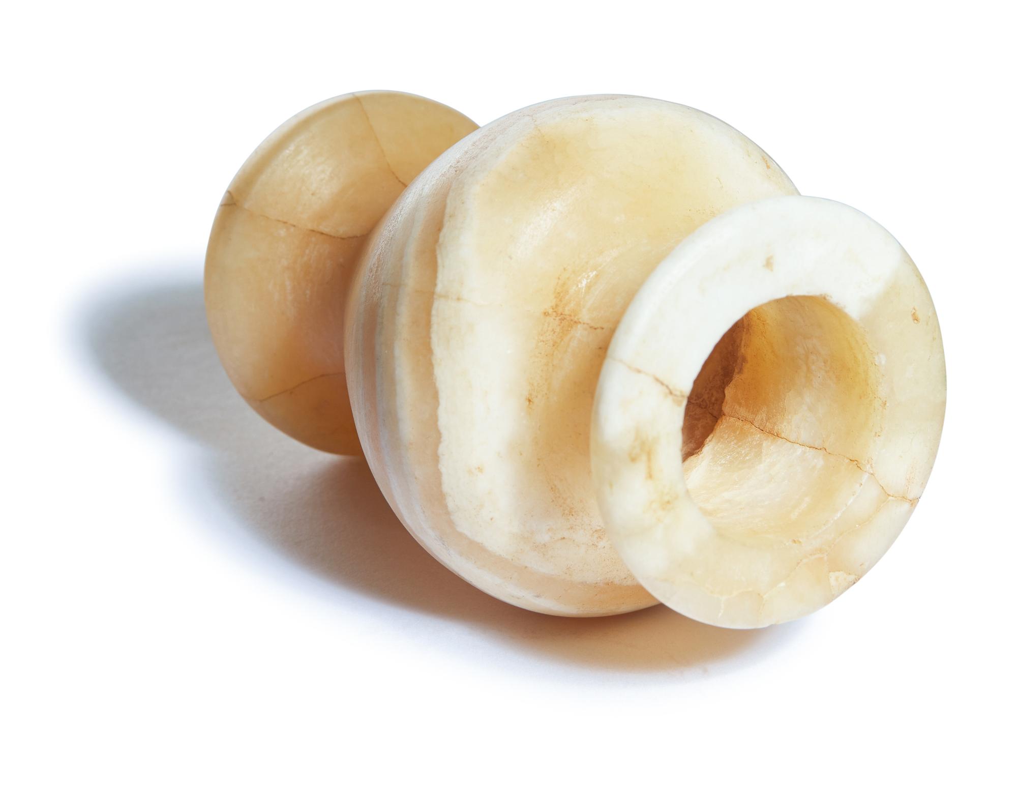 An Egyptian Banded Alabaster Kohl Pot