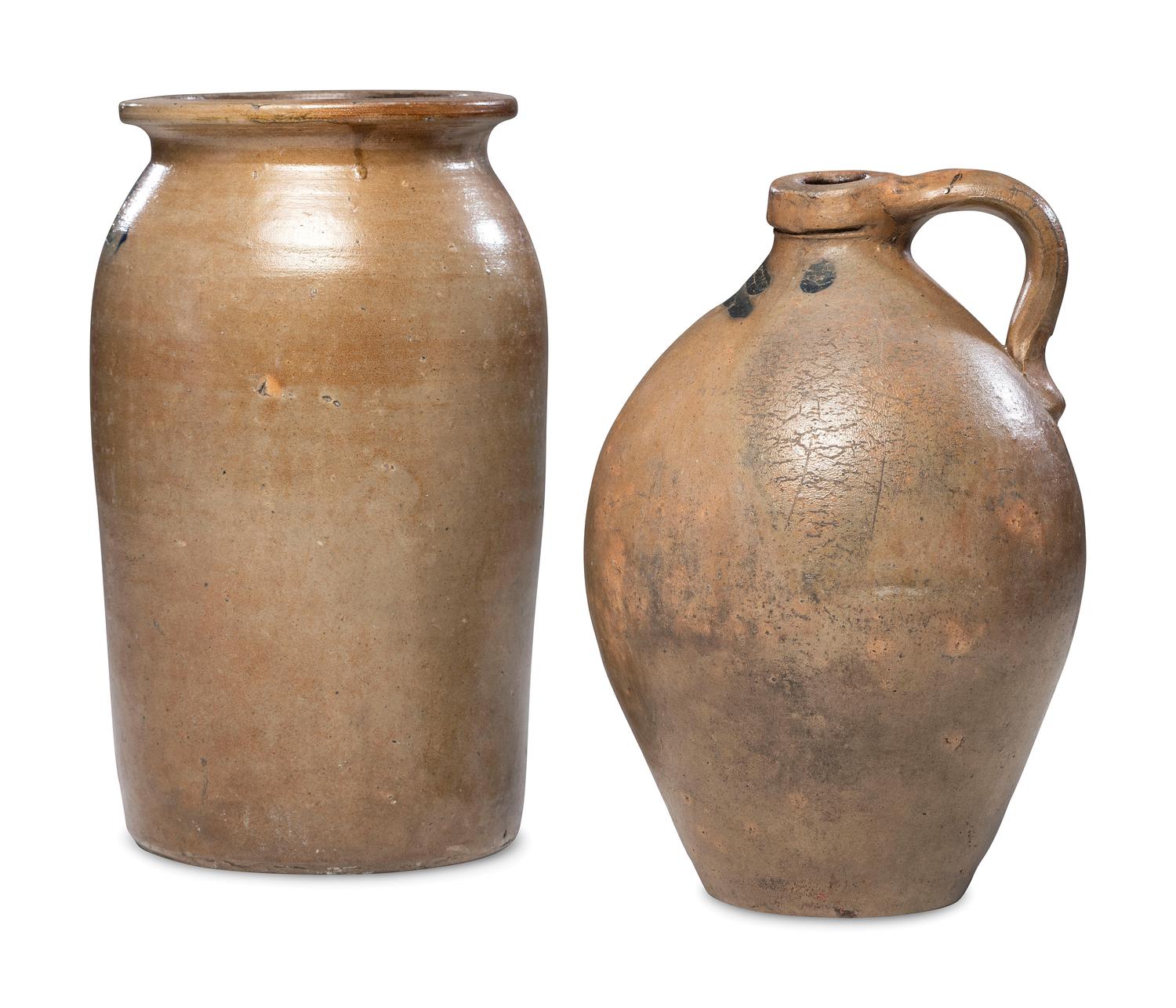 Two Mead Family Stoneware Vessels