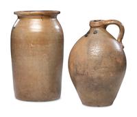 Two Mead Family Stoneware Vessels