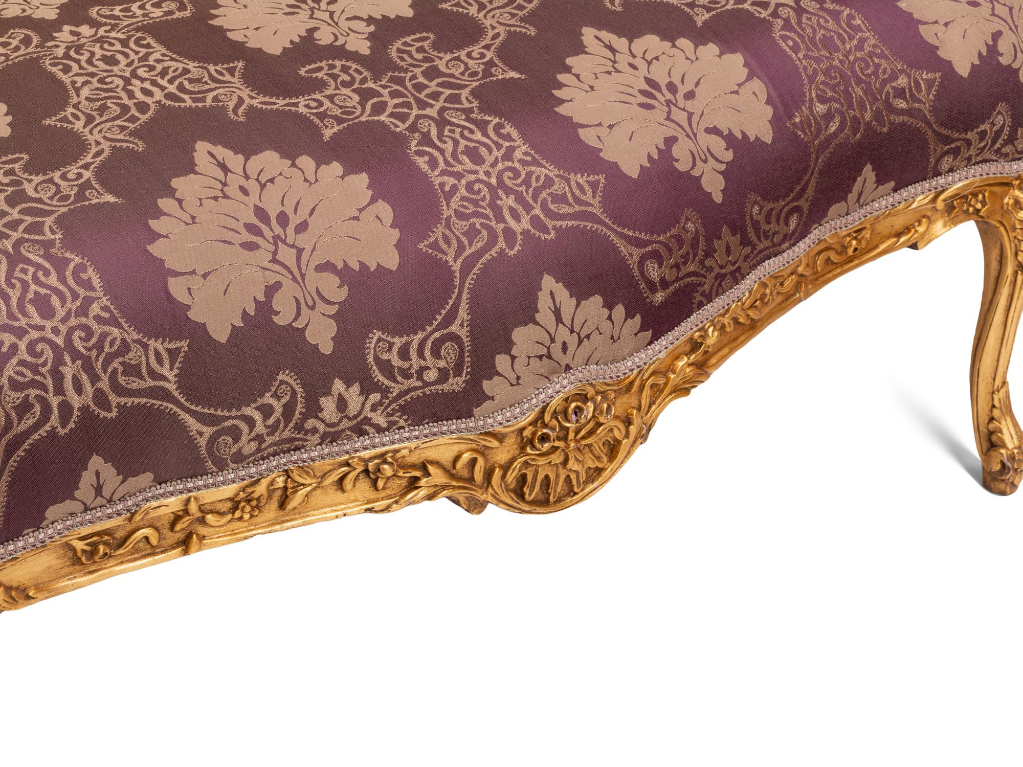 A Pair of Louis XV Style Giltwood Settees