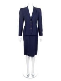 One Bill Blass Dress and Jacket, One Galanos Skirt Suit, and One Koos Ven den Akker Skirt Suit, 1970s-1980s — Sold to benefit the Art Acquisition Fund at the Indianapolis Museum of Art at Newfield.