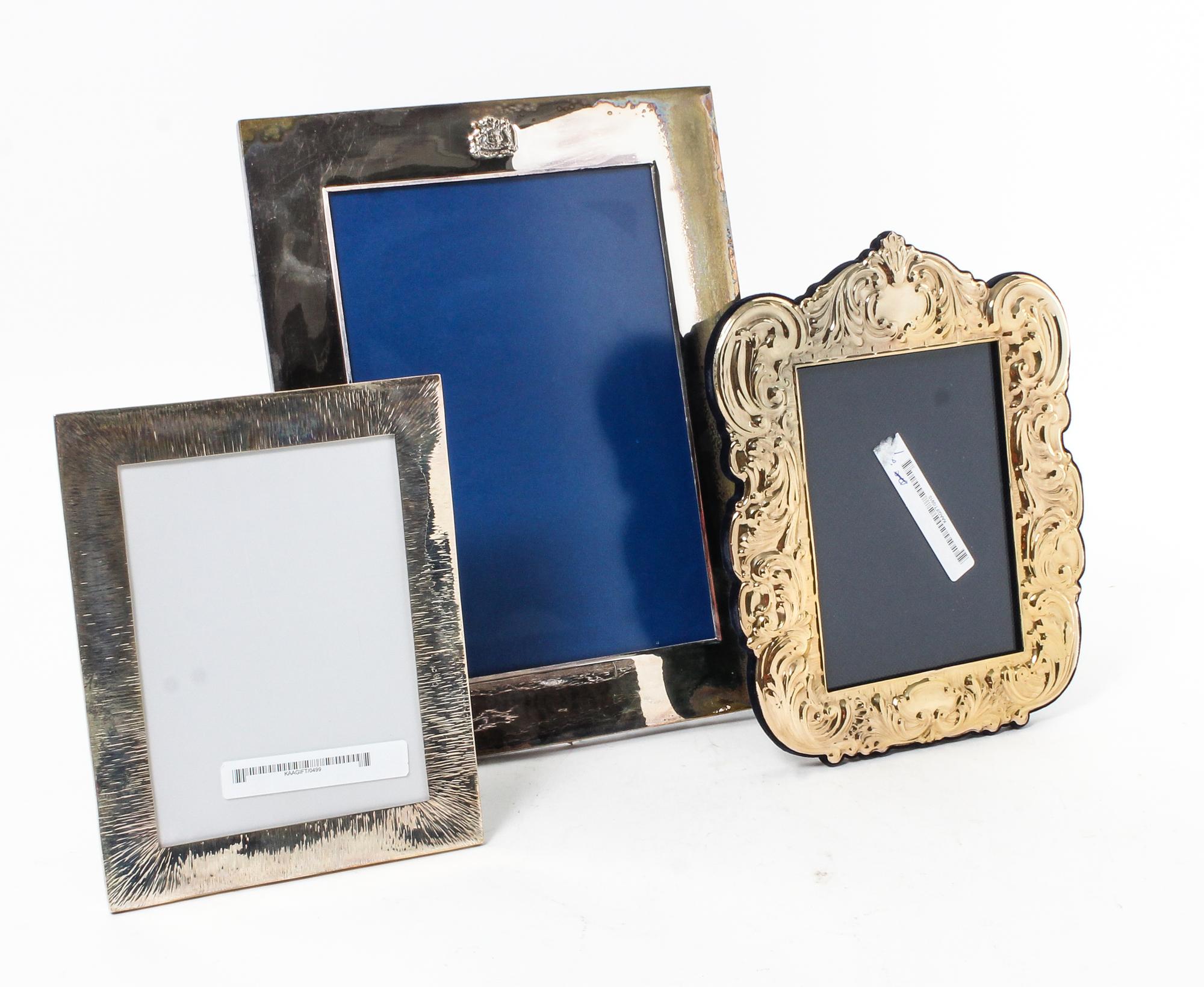 Two Silver Frames, 20th Century, the example having scrolling decoration, Italian and marked 925, the smallest example, Indian and mark