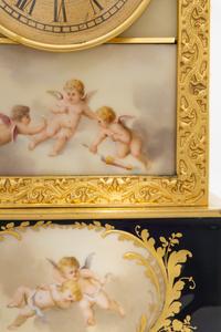 A Vienna Gilt Bronze Mounted Porcelain Clock