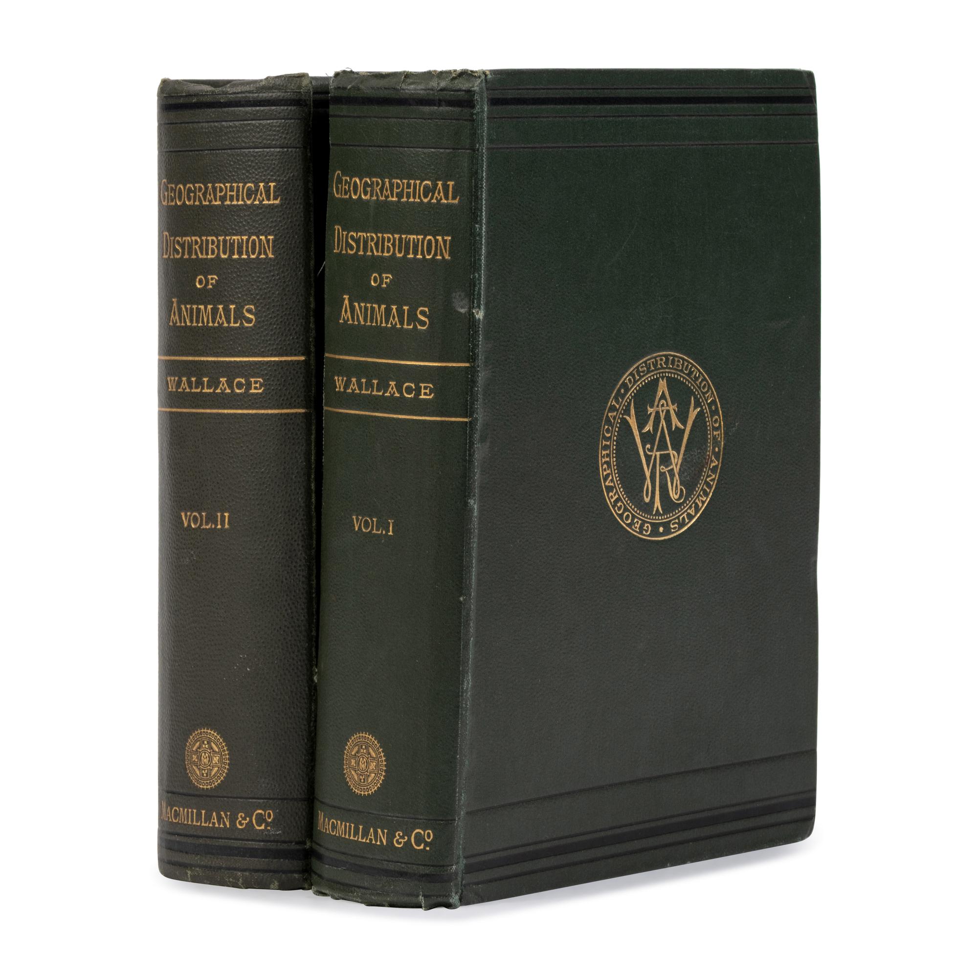[Natural History]. Wallace, Alfred Russel (1823-1913). The Geographical Distribution of Animals, with a Study of the Relations of Living and Extinct Faunas as Elucidating the Past Changes of the Earth's Surface . London: MacMillan, 1876.