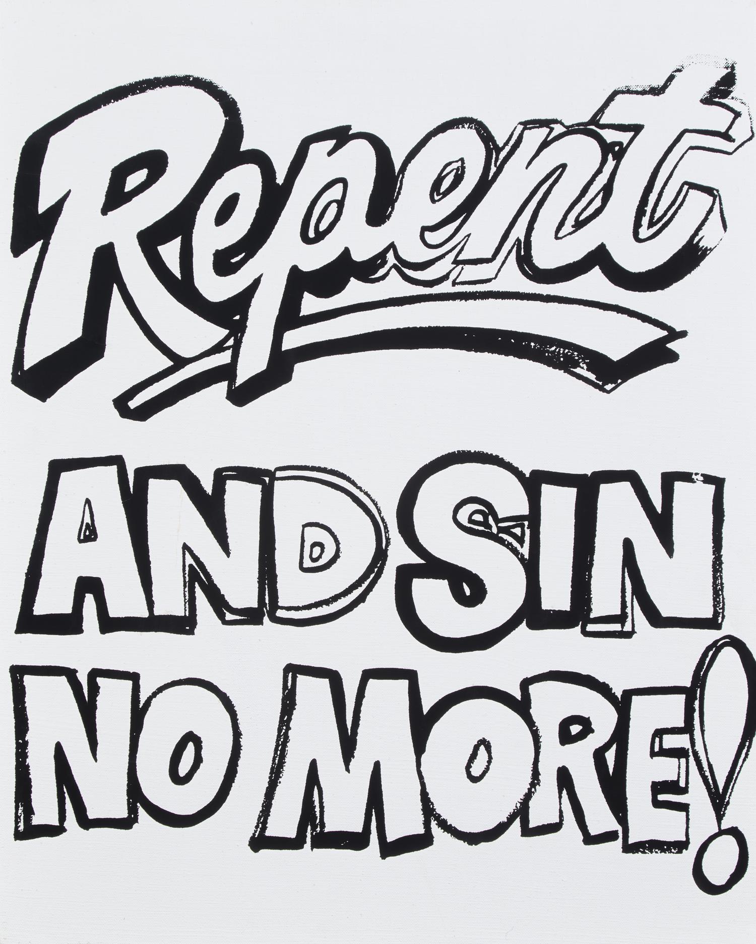 Andy Warhol (American, 1928-1987) — Repent and Sin No More! (Positive) , c.1985-1986