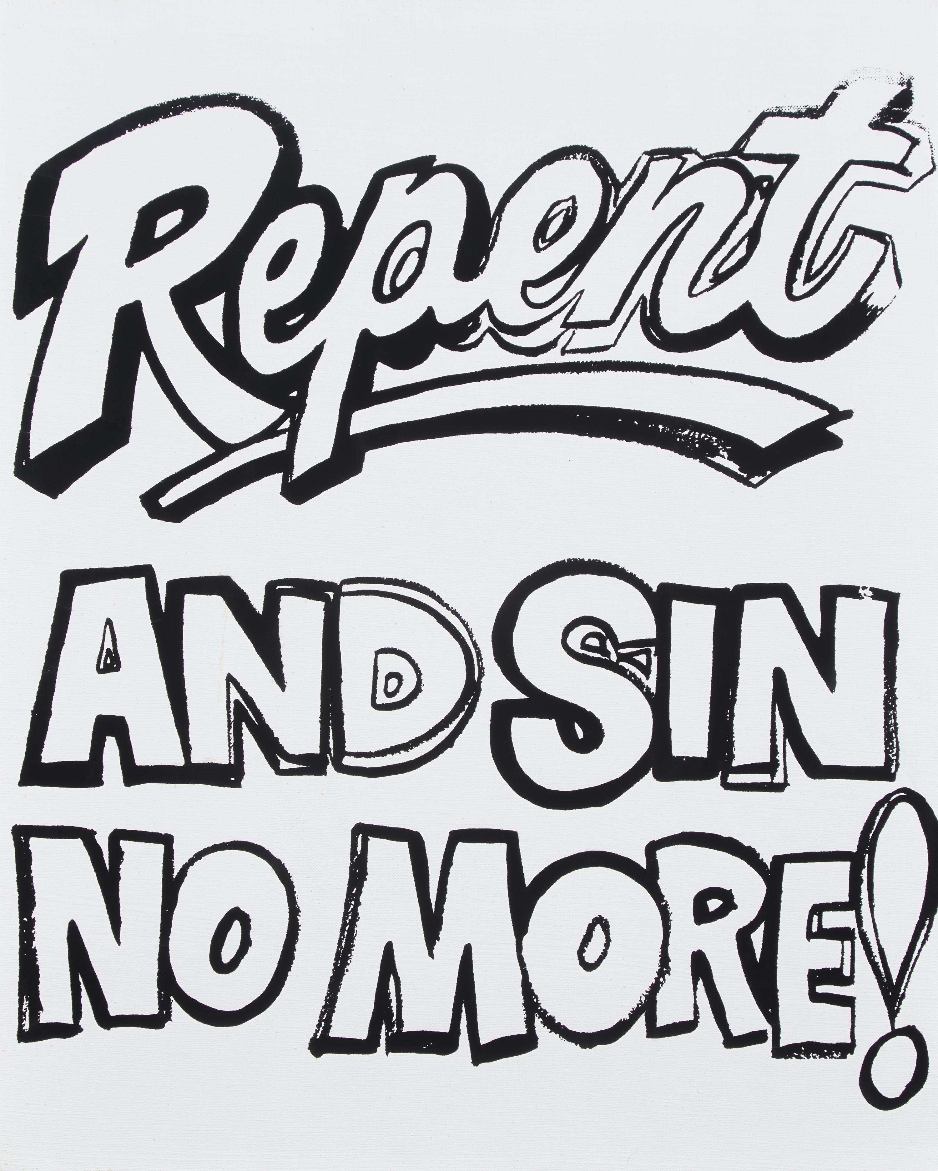 Andy Warhol (American, 1928-1987) — Repent and Sin No More! (Positive) , c.1985-1986