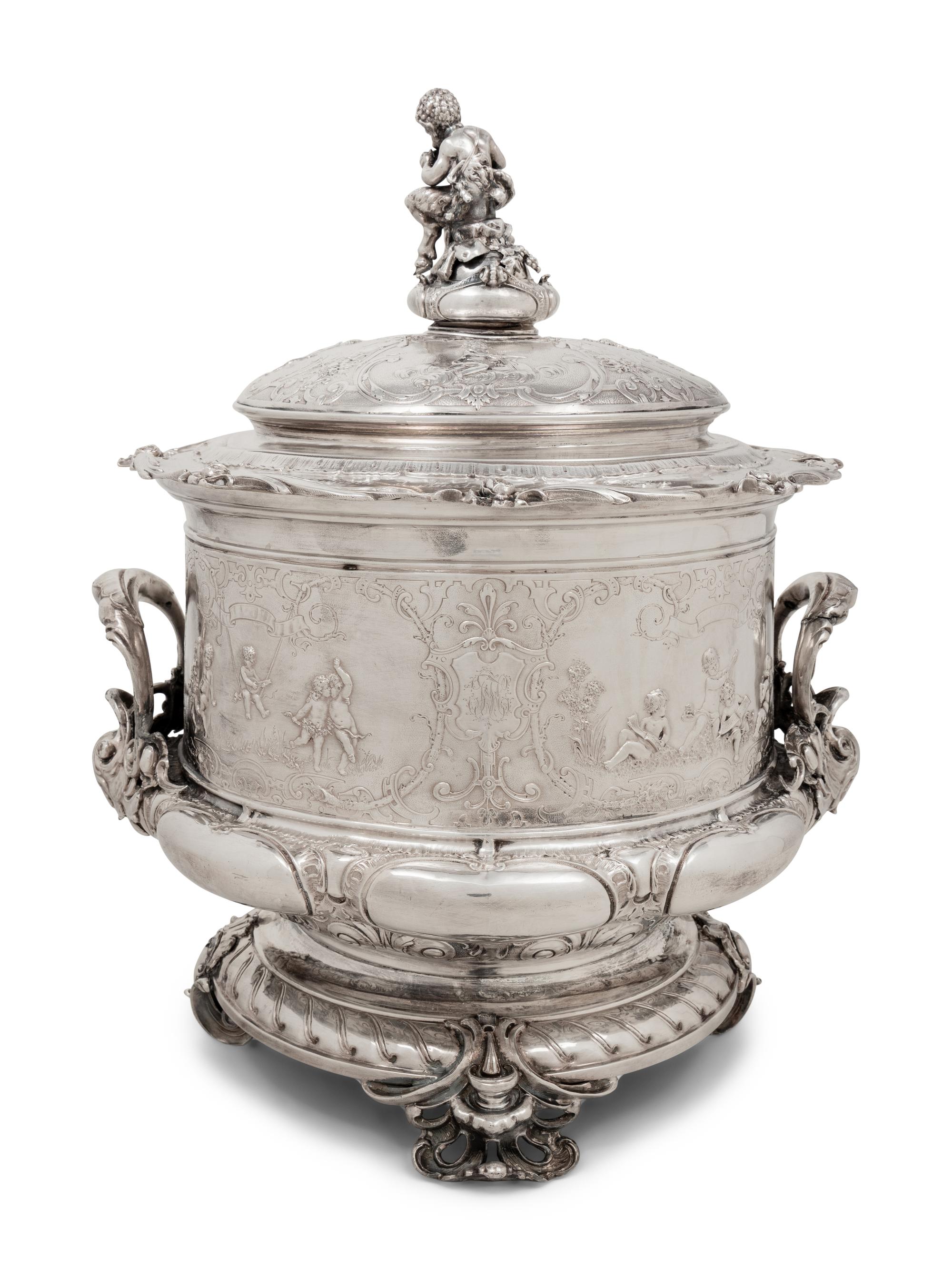 A German Silver-Plate Tureen