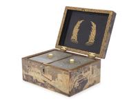 A Chinese Export Lacquer Double Tea Caddy