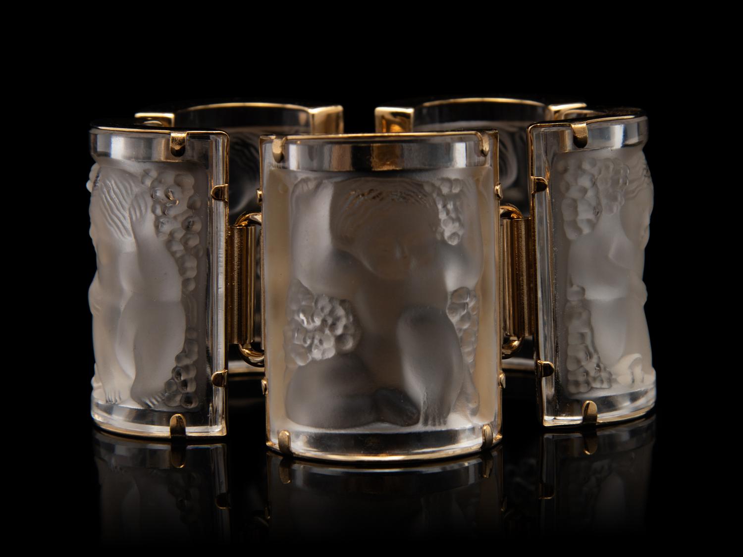 Lalique 'Enfants' Crystal Bracelet