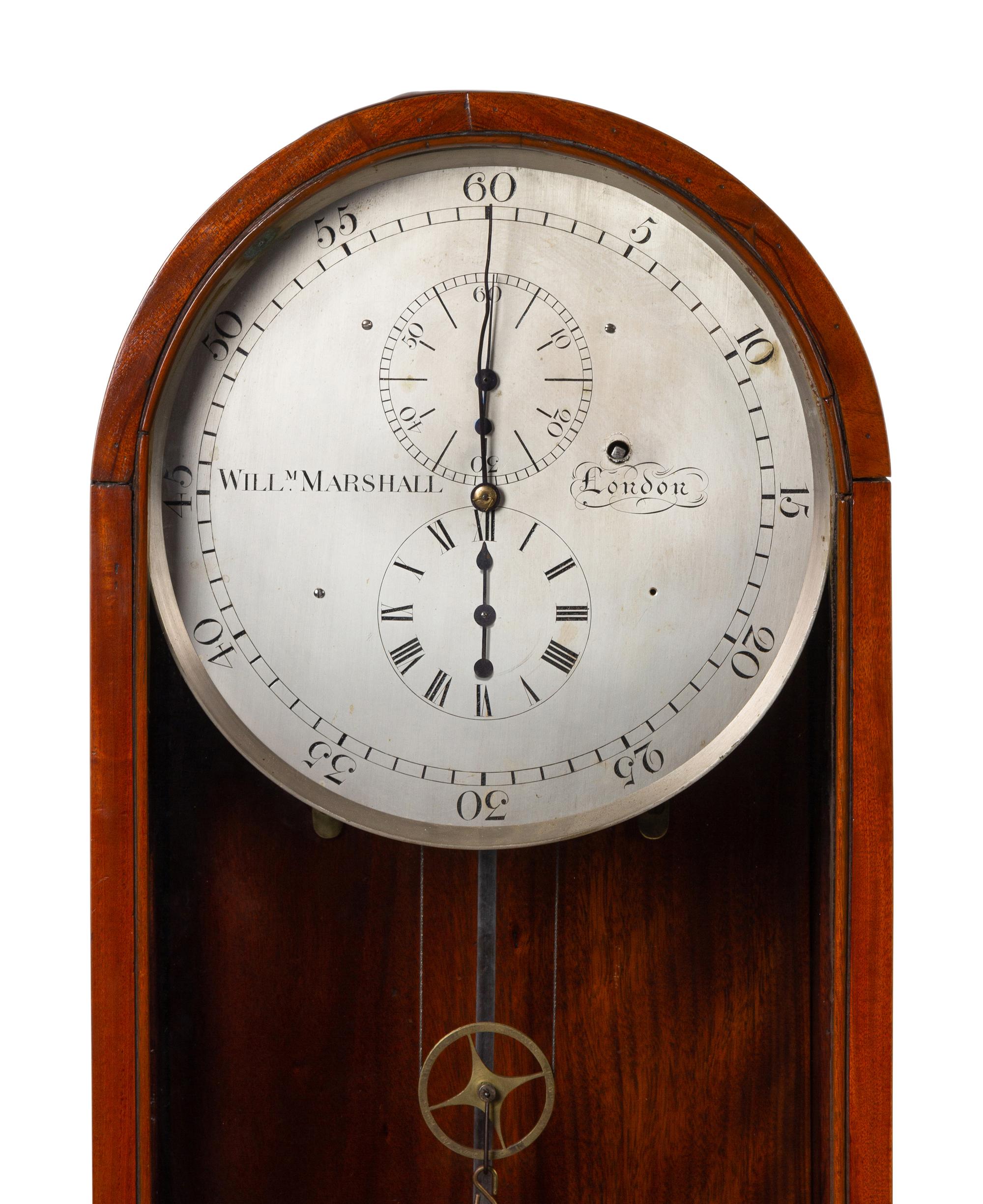 A William IV Mahogany Regulator Longcase Clock