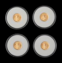 Four Gold Eagle $5 1/10 oz. Gold Coins