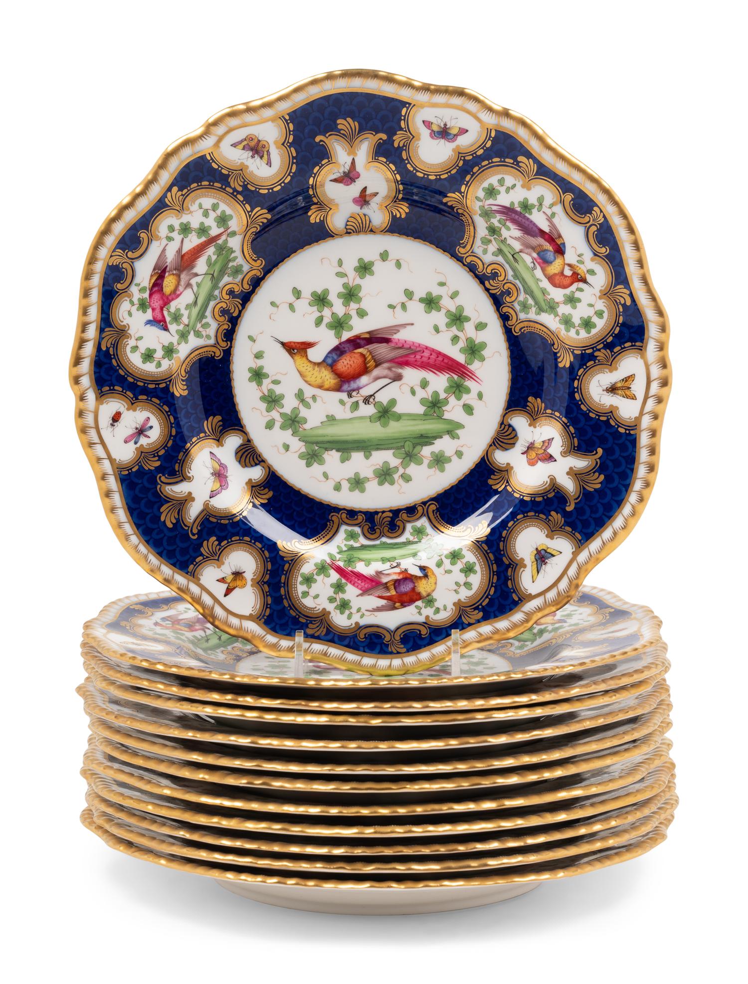 A Set of Twelve Copeland Porcelain Dessert Plates