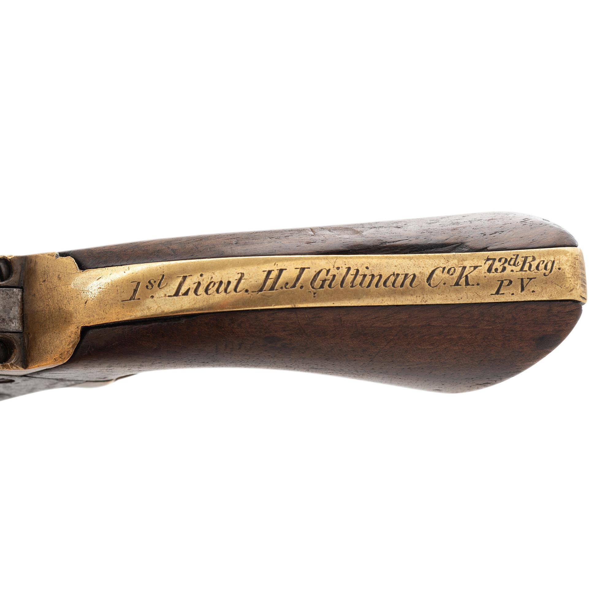 Inscribed Colt Brevet Navy of 1st Lt. H.J. Giltinan 73rd PA Infantry - KIA at Chancellorsville