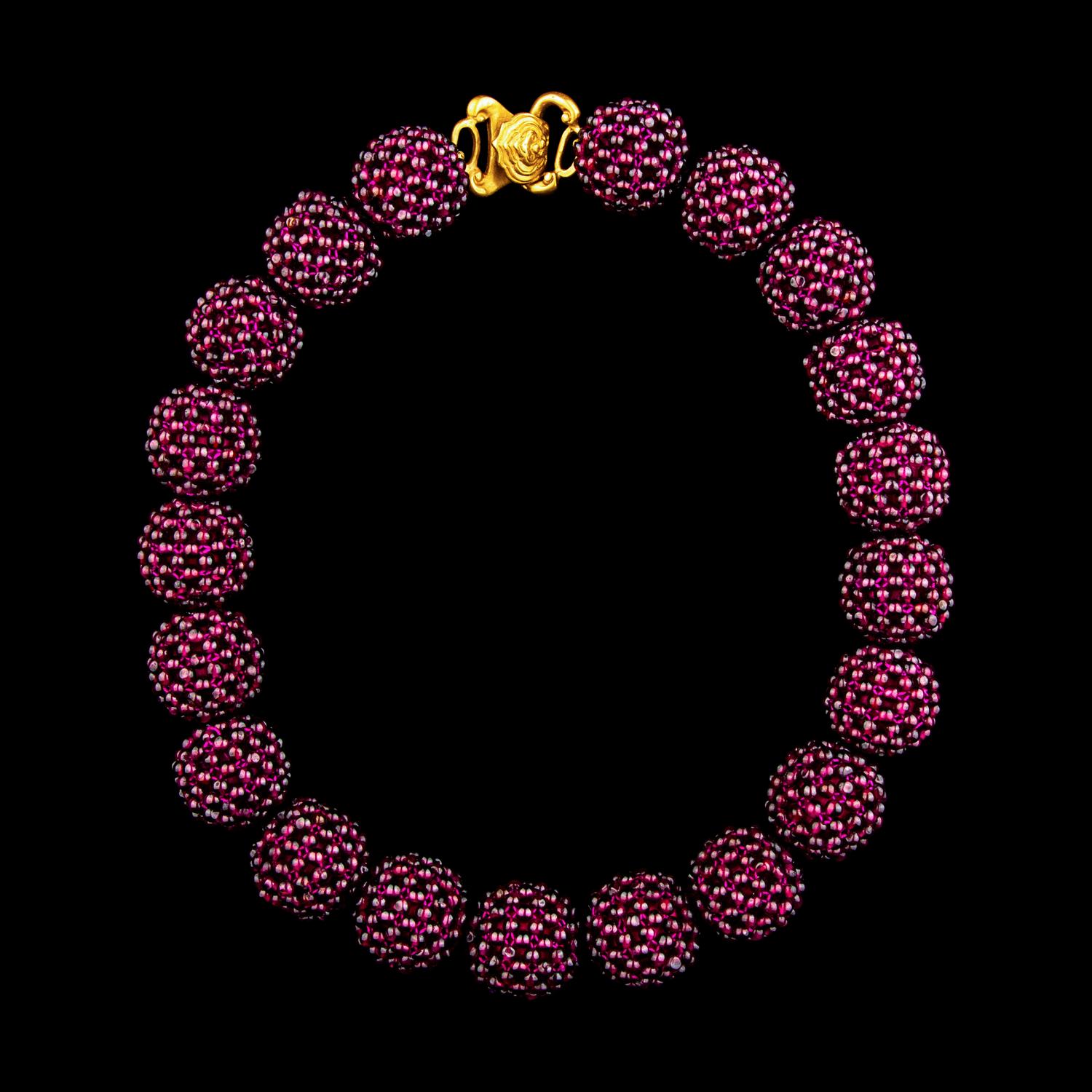 Four Chinese Imitating Tourmaline Beaded Necklaces