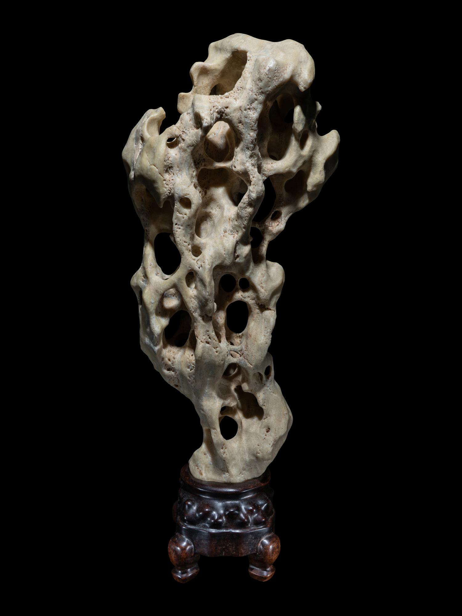 A Chinese White Taihu Stone Scholar's Rock