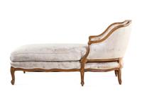 A Louis XV Style Carved Walnut Chaise Longue