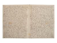 [SLAVERY & ABOLITION]. RAY, John (1792-1868). Autograph letter signed ("John Ray"), as Uncle to "William." Newnan, Coweta County, GA, 6 September 1860. 4 pages . Content on slavery and enslaved people.