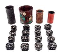 21 Chinese Lacquer and Wood Scholar's Objects